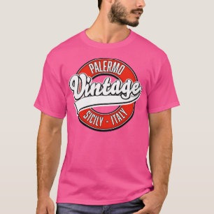 Camiseta Palermo Sicily Itália — logótipo do estilo vintage