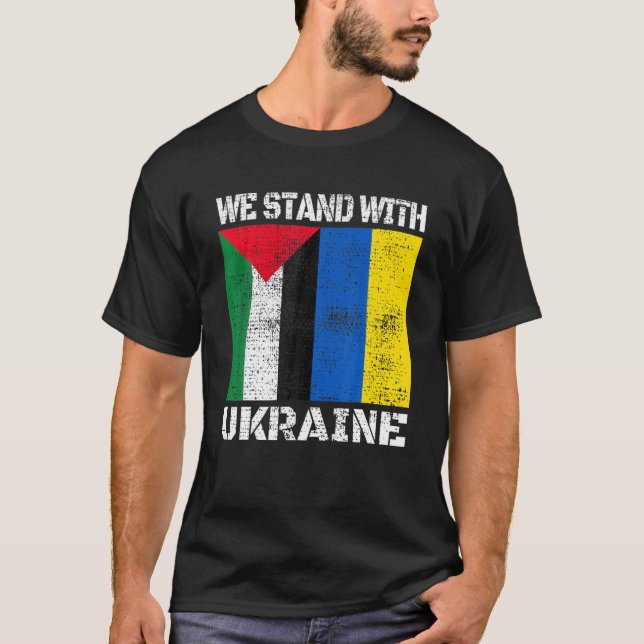 Camiseta Palestina apoia Ucrânia Palestina (Frente)
