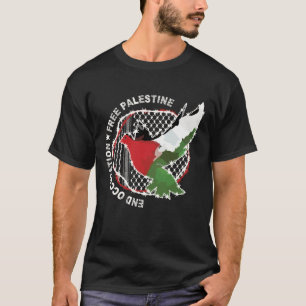 Camiseta Palestina: Bandeira da Liberdade Árabe Kufiya Hatt