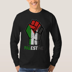 Camiseta Palestina Bandeira Palestina Caligrafia Árabe Grát