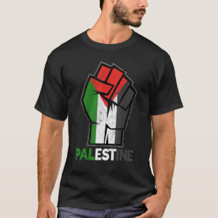 Camiseta Palestina Bandeira Palestina Caligrafia Árabe Grát