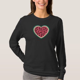 Camiseta palestina de cor doce do coração Melancias