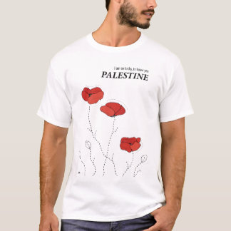 Camiseta Palestina dispara design moderna minimalista