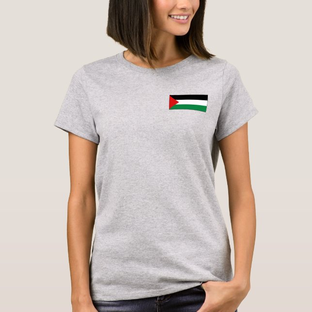 Camiseta Palestina Flag e Map dk T-Shirt (Frente)