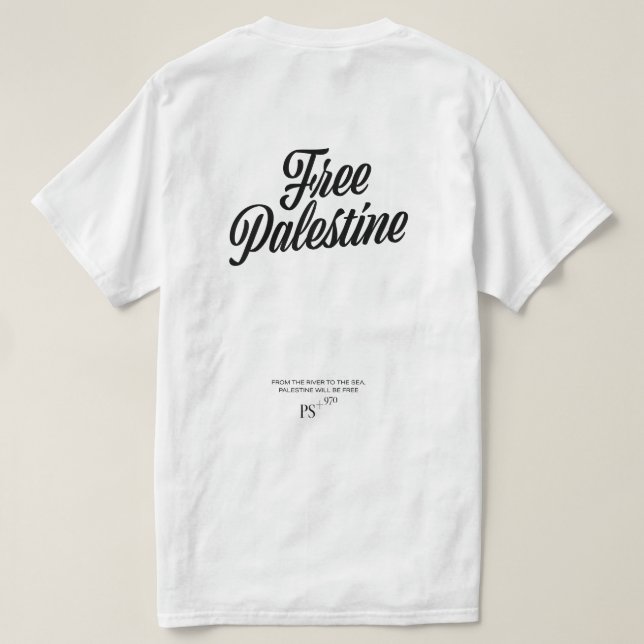 Camiseta Palestina livre (Verso do Design)