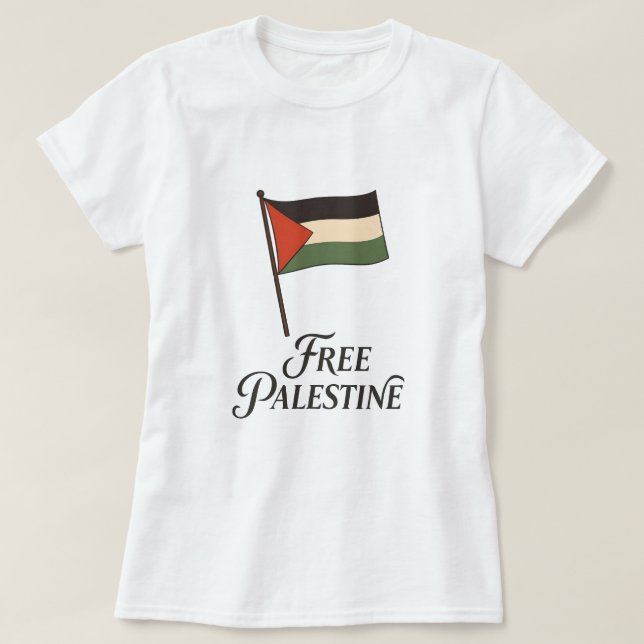Camiseta Palestina livre (Frente do Design)