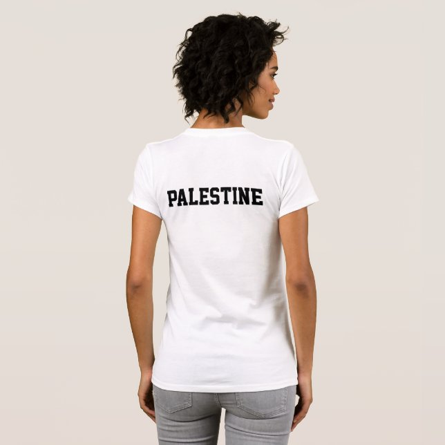 Camiseta Palestina livre (Parte Traseira Completa)