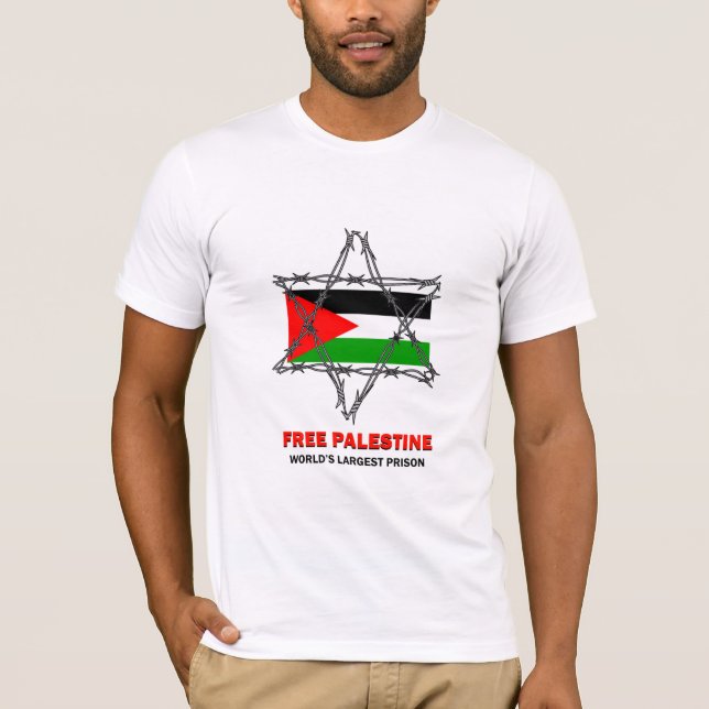 Camiseta PALESTINA LIVRE: A prisão a maior do mundo (Frente)