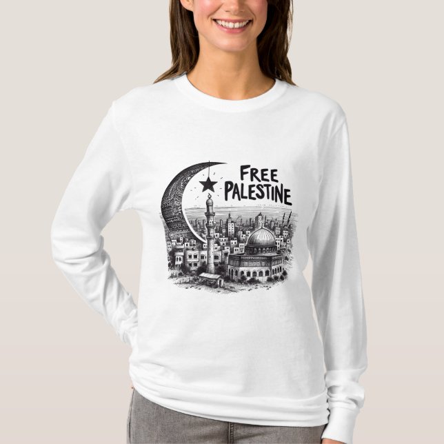 Camiseta Palestina livre de aqsa livre (Frente)