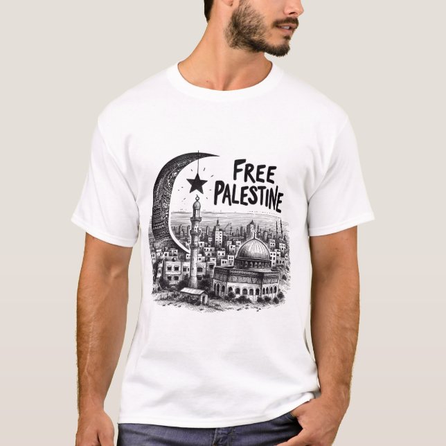 Camiseta Palestina livre de aqsa livre (Frente)