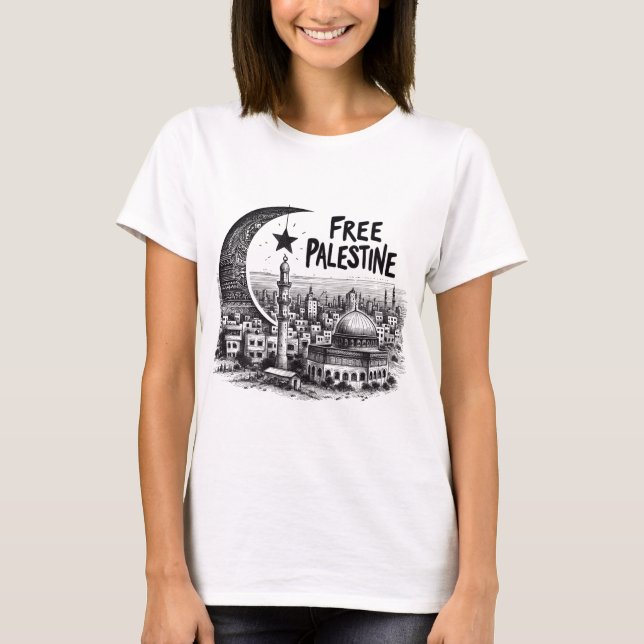 Camiseta Palestina livre de aqsa livre (Frente)