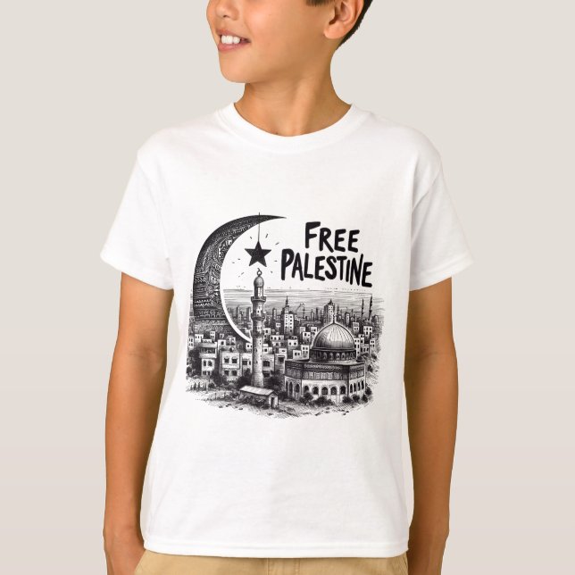 Camiseta Palestina livre de aqsa livre (Frente)