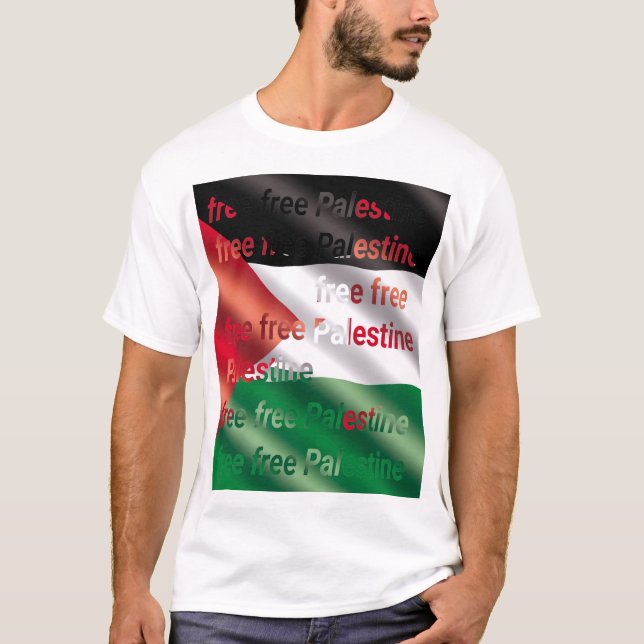 Camiseta Palestina livre e livre (Frente)