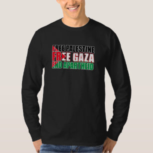 Camiseta Palestina Livre em Gaza Termina Apartheid na Pales