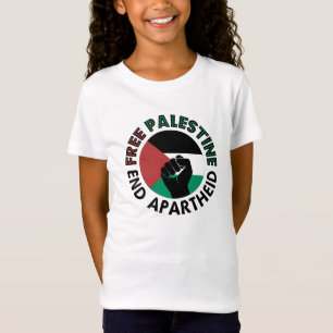 Camiseta Palestina Livre Termina Apartheid Bandeira Palesti