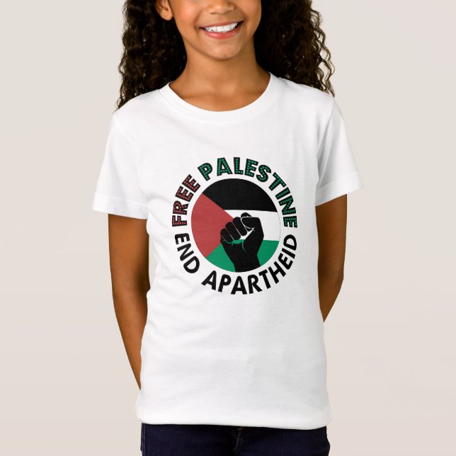 Camiseta Palestina Livre Termina Apartheid Bandeira Palesti (Frente)