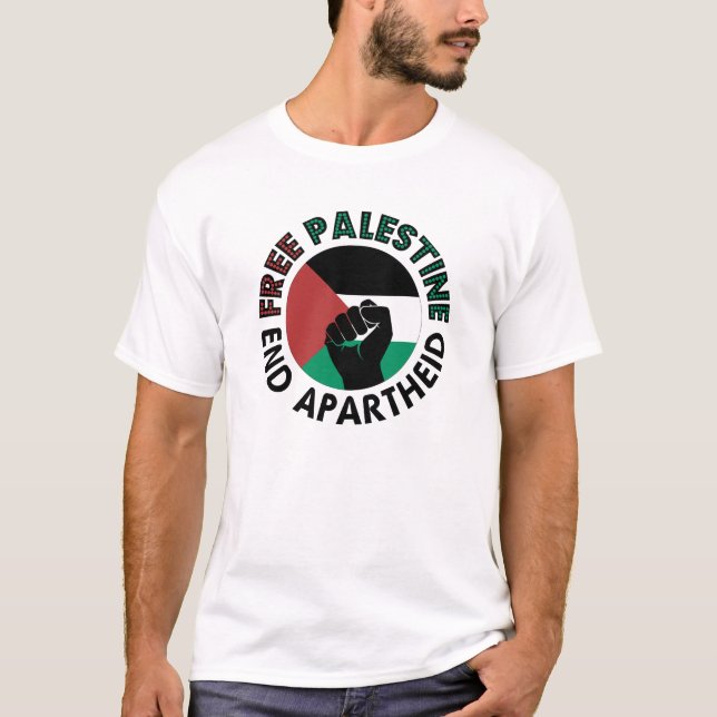 Camiseta Palestina Livre Termina Apartheid Bandeira Palesti (Frente)