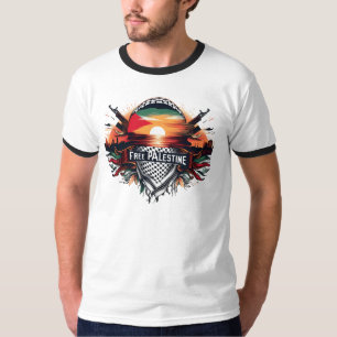 Camiseta Palestina Livre: Teto Gráfico da Liberdade Solta