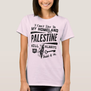 Camiseta Palestina sempre viverá Dentro de mim