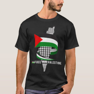 Camiseta Palestina Sinalizador Palestina Mapa Livre da Pale