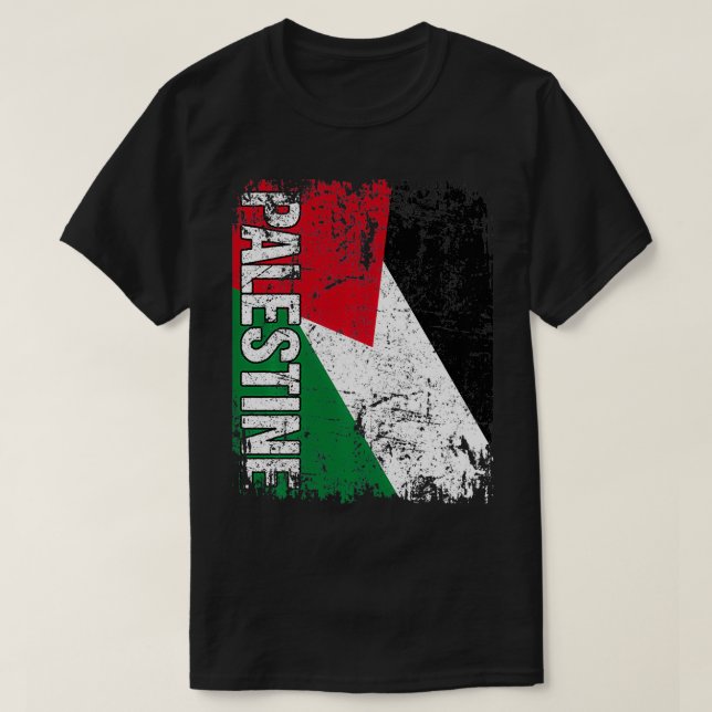 Camiseta PALESTINE Flag Vintage PALESTINE (Frente do Design)