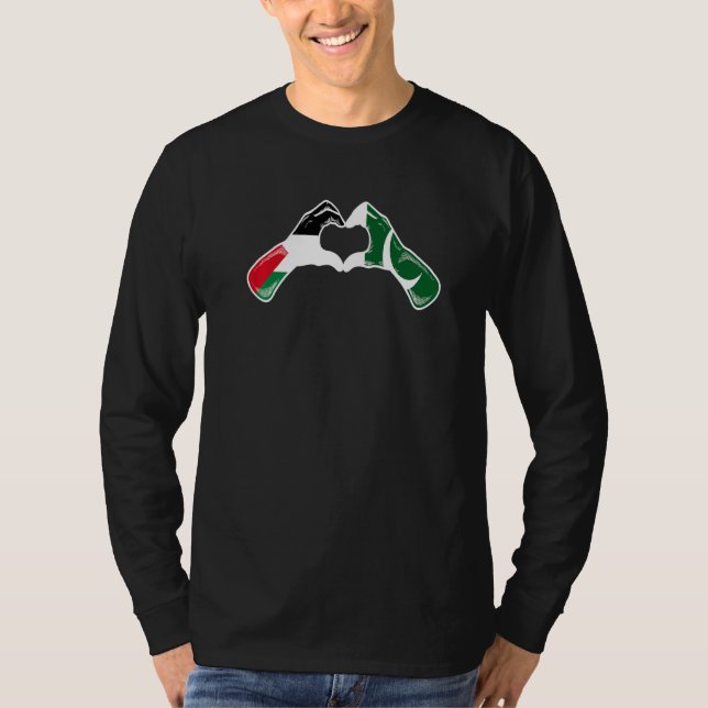 Camiseta Palestine Pakistan Flag  Palestinian Pakistanian H (Frente)
