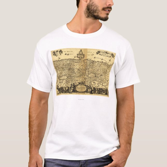 Camiseta PalestinePanoramic MapPalestine (Frente)