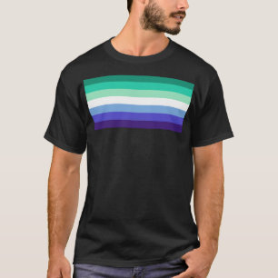 Camiseta Paleta da bandeira de homens gays trans-inclusivos