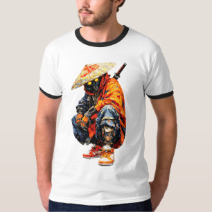 Camiseta Paleta de Ciber Samurai Laranja