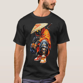 Camiseta Paleta de Ciber Samurai Laranja