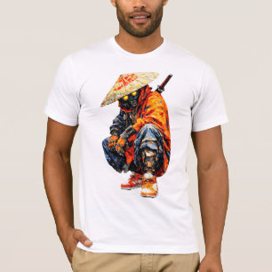 Camiseta Paleta de Ciber Samurai Laranja