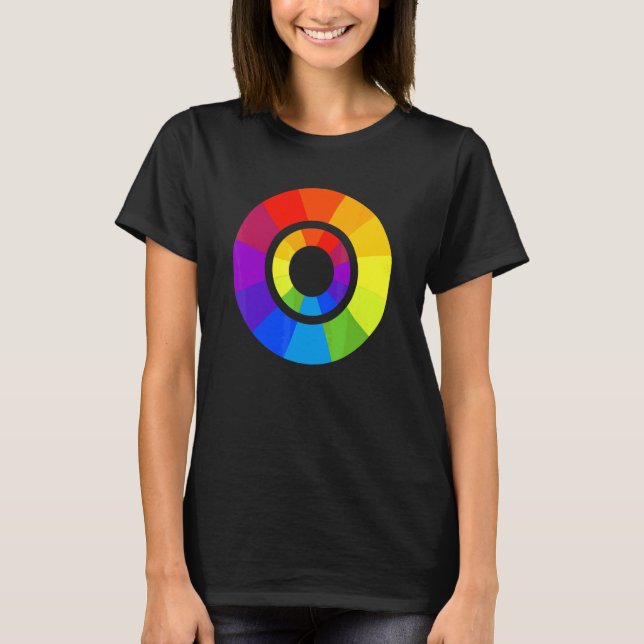 Camiseta Paleta de Cores Círculo Pintura Pintor Professor D (Frente)