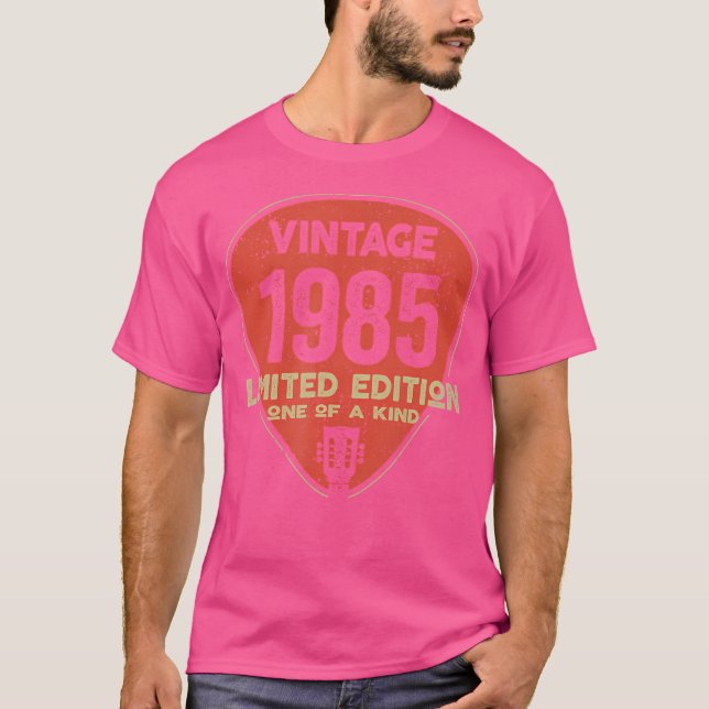 Camiseta Paleta De Violão - Roupa de Aniversário De 1985 Pa (Frente)