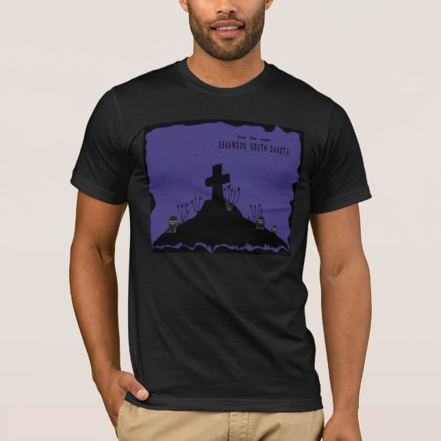 Camiseta Palha, medo de South Dakota a noite (Frente)