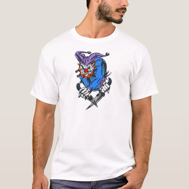 Camiseta palhaço assassino maligno (Frente)