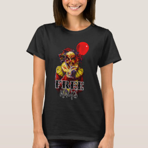 Camiseta Palhaço Assustador de Halloween BRINQUEDOS GRÁTIS