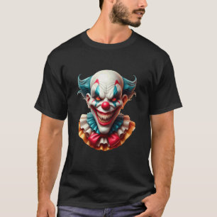 Camiseta Palhaço Assustador Rosto Sinistro Olhos Aterroriza