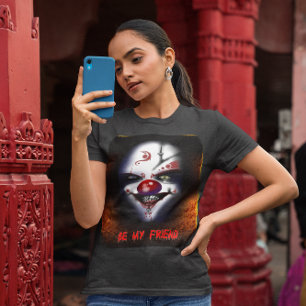 Camiseta Palhaço assustador - seja meu t-shirt das senhora