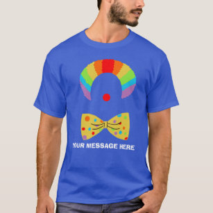 Camiseta Palhaço com Gráfico Personalizado do Rainbow Wig
