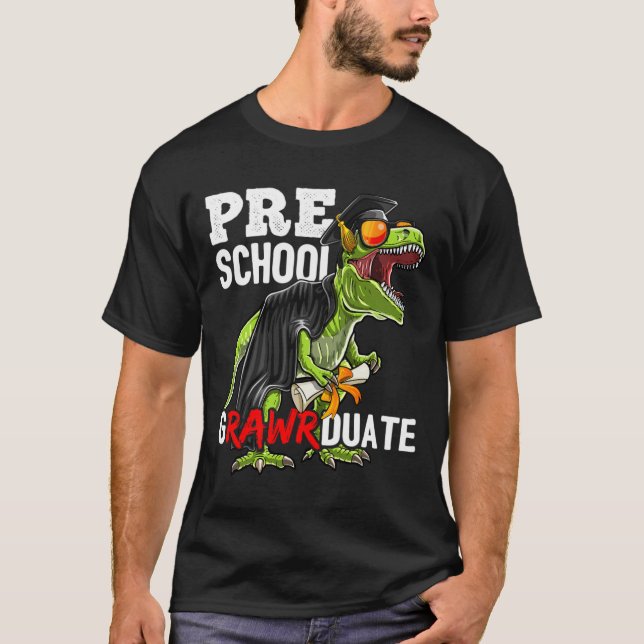 Camiseta Palhaço de Boné de formatura do Dinossauro da pré- (Frente)