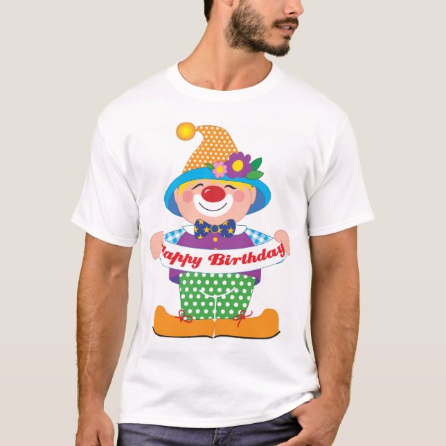 Camiseta Palhaço do aniversário (Frente)