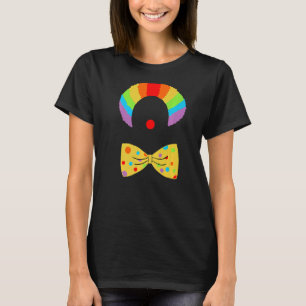 Camiseta Palhaço em um Gráfico de Porco Colorido Arco-Íris