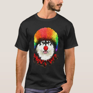 Camiseta Palhaço Malamute do Alasca Carnaval Circo Equipe H