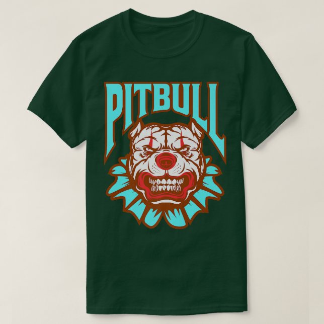 Camiseta Palhaço Pitbull, Rosto De Cachorro, Dono De Cachor (Frente do Design)
