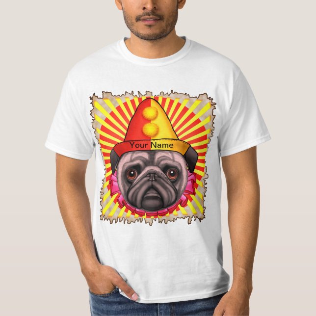 Camiseta Palhaço Pug  (Frente)