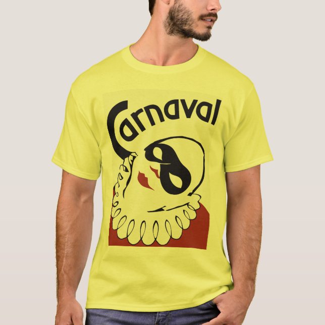 Camiseta Palhaço retro do carnaval de Carnaval (Frente)