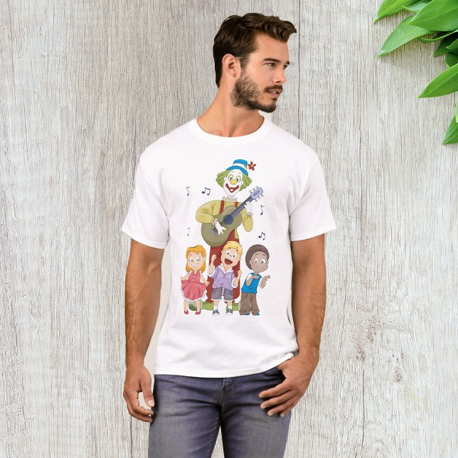 Camiseta Palhaço Tocando Violão (Criador carregado)