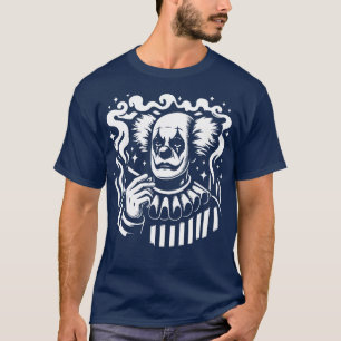Camiseta palhaço triste fumando um cigarro 1