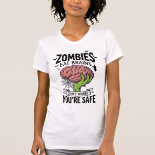 Camiseta Palhaço Zumbi Come Cérebros Você Está Seguro Desi