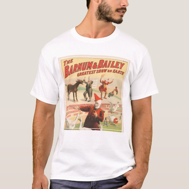 Camiseta Palhaços Com Geese, Roosters E Donkey. (Frente)
